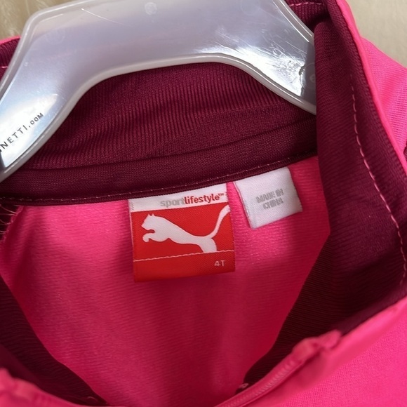 Brand New Puma Neon Pink Tracksuit Zip Up Track Jacket & Pants Glitter Ruffle - Picture 15 of 16